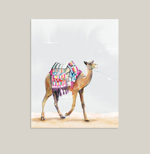 "Moroccan Flaunt" Camel Art Print