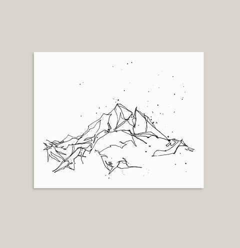 "Peaks of White Mountain" Landscape Art Print