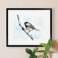 "Flynn" Chickadee Bird Art Print