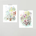 "Sun-drenched Symphony" Set of Two Floral Art Prints