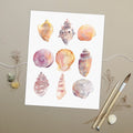 "Sand Jewels" Sea Shells Art Print