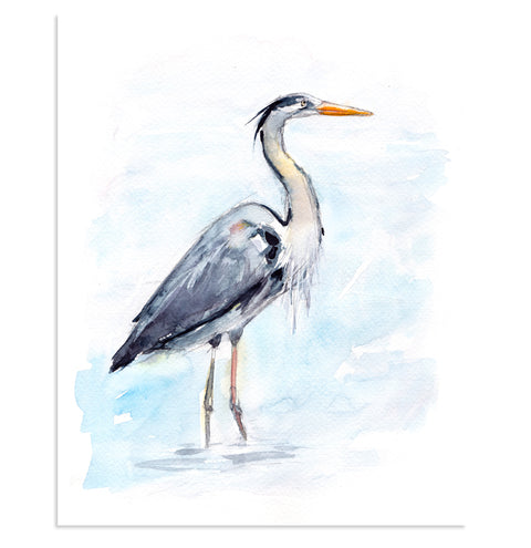 "Swift" Great Blue Heron Art Print