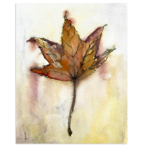 "Leaf Study" Fall Leaf Art Print