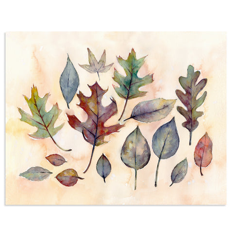 "Rustle" Fall Leaves Art Print