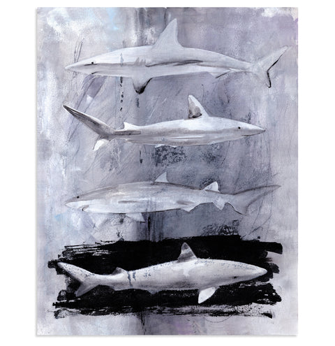 "Stacked" Shark Art Print