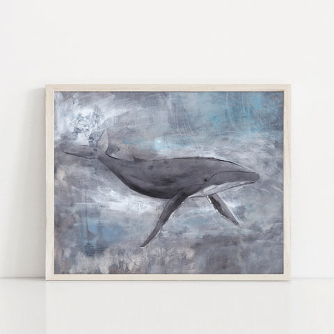 "Below the Sea" Whale Art Print